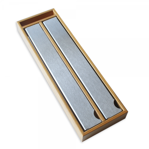 Folienhalter zum Einbau in einem Besteck- oder Mehrzweckeinsatz. Abreißkante aus Edelstahl.