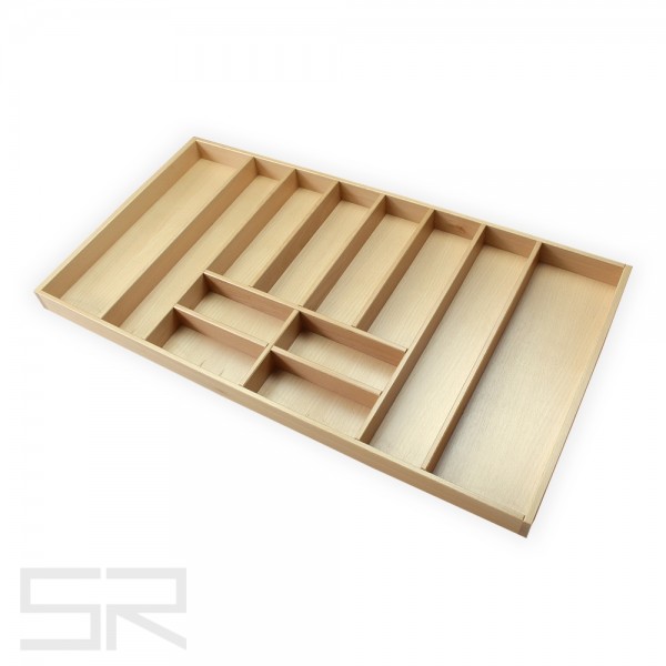 Besteckeinsatz für Schubladen mit geraden Zargen K100 Buche