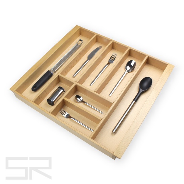 Besteckeinsatz K60 für schräge Zargen. Buche. *sofort lieferbar*