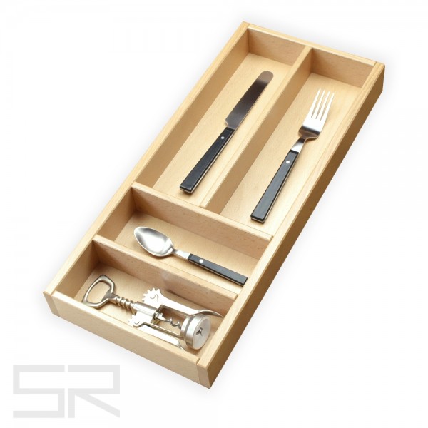 Passgenauer Besteckeinsatz aus Holz. Für Schubladen mit geraden Zargen*
