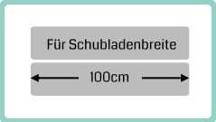 Schubladenbreite 100cm