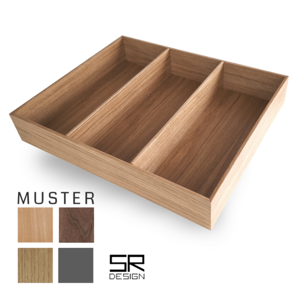 Utensilien-Box ohne Facheinteilung. Für Schubladen und Auszüge mit einer Höhe ab 10 cm.