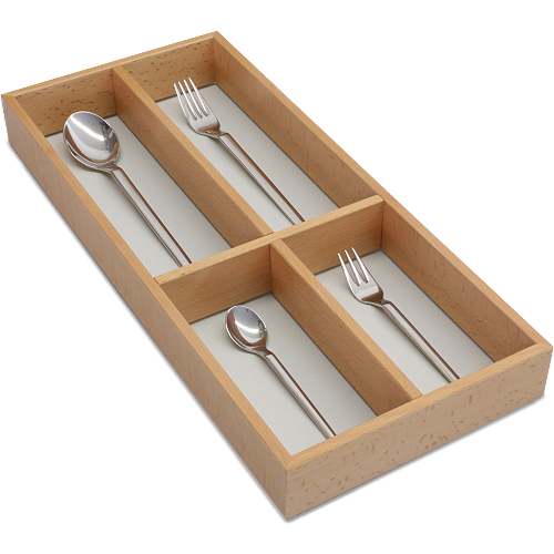 Besteckelement mit 4-Facheinteilung. Für die individuelle Einteilung Ihrer Schublade(n).