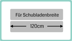 Schubladenbreite 120cm