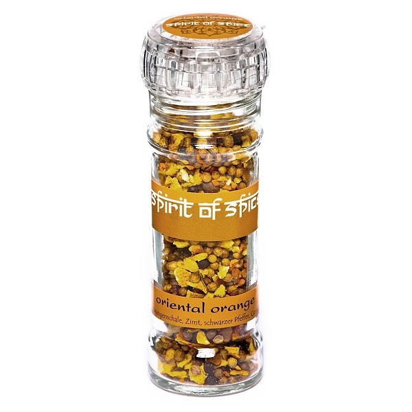 Gewürzmischung "Oriental Orange" in der Mühle